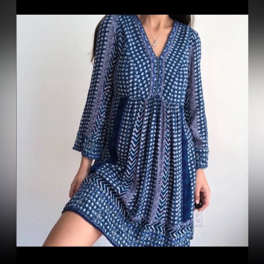 Anthropologie Akemi + Kin Embroidered Tunic Dress Size S